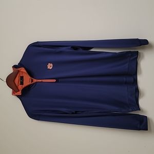 NWT Auburn Tigers Collegiate Long Sleeve Quarter zip Polyester Pullover Mens Med